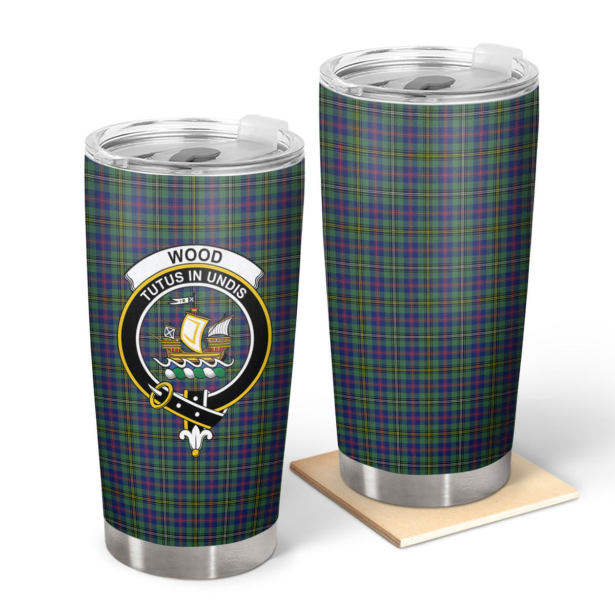 Wood Tartan Crest Tumbler