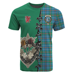 MacHardy Ancient Tartan T-shirt - Lion Rampant And Celtic Thistle Style