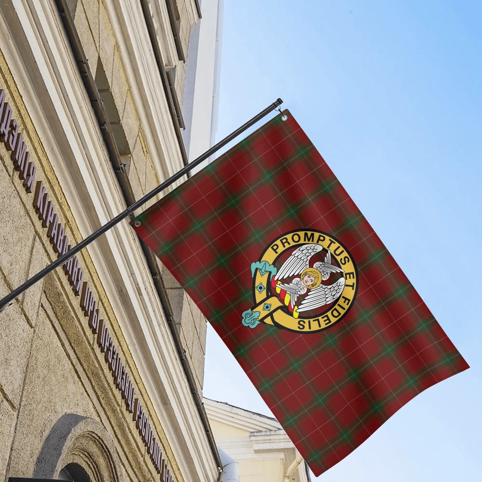 Carruthers Tartan Original Crest House Flag