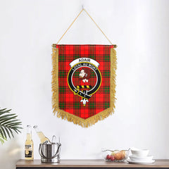 Adair Modern Tartan Crest Wall Hanging Banner