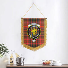 Cumming Hunting Weathered Tartan Crest Wall Hanging Banner