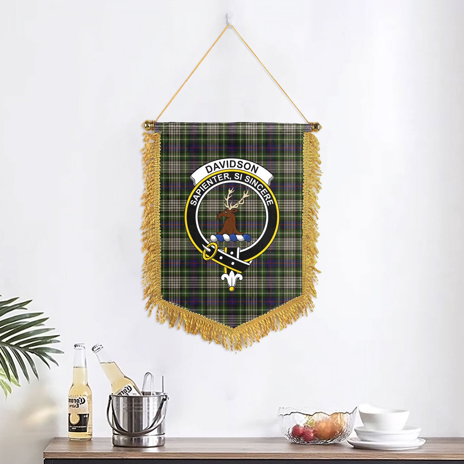 Davidson Tulloch Dress Tartan Crest Wall Hanging Banner