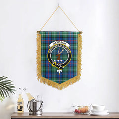 Davidson of Tulloch Tartan Crest Wall Hanging Banner