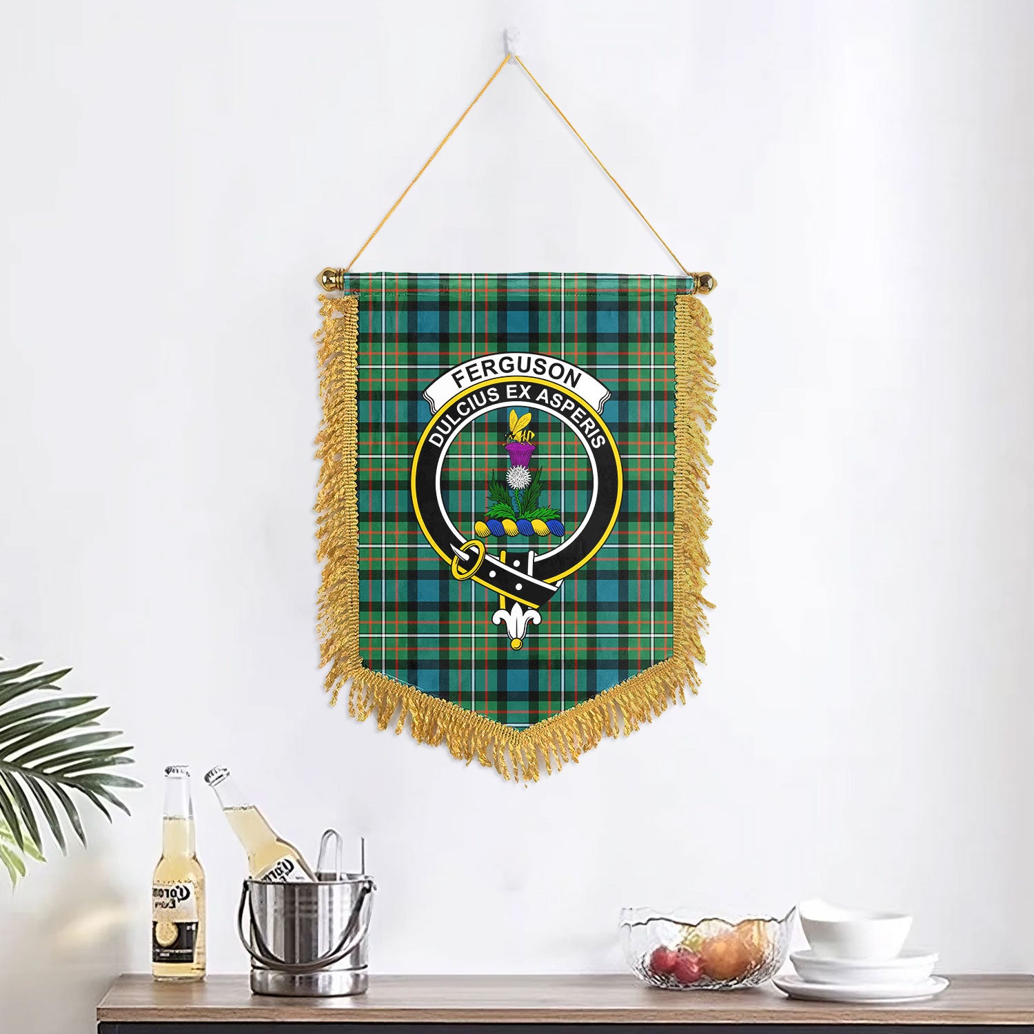 Ferguson Ancient Tartan Crest Wall Hanging Banner