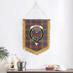 Fraser (of Lovat) Hunting Modern Tartan Crest Wall Hanging Banner