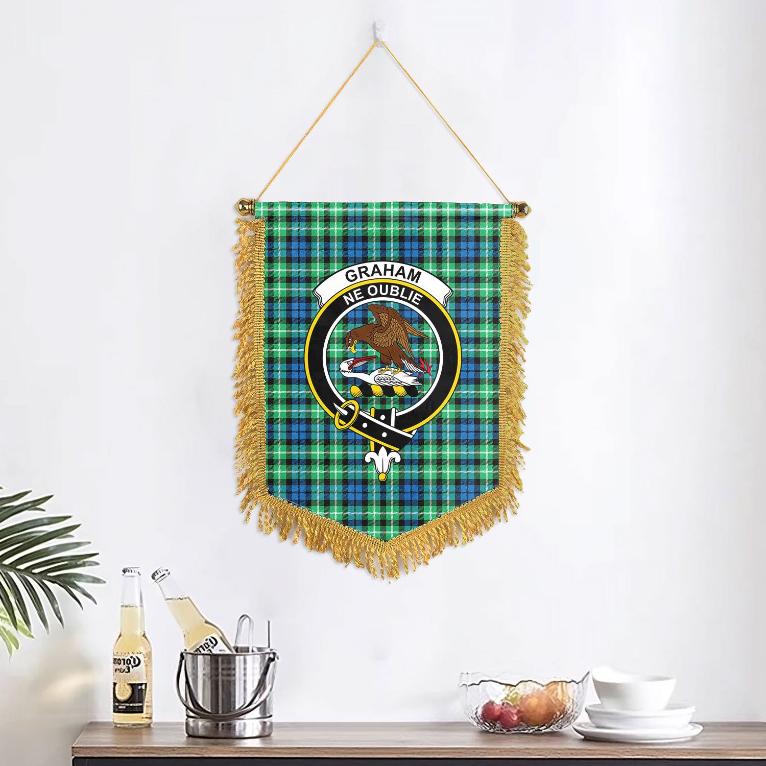 Graham of Montrose Ancient Tartan Crest Wall Hanging Banner