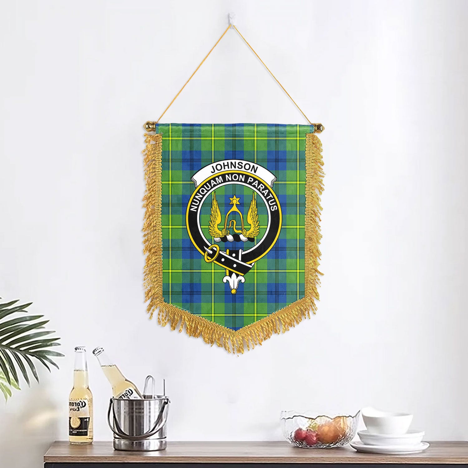 Johnson Ancient Tartan Crest Wall Hanging Banner