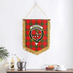 MacAuley Modern Tartan Crest Wall Hanging Banner