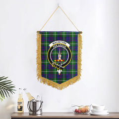 MacIntyre Hunting Modern Tartan Crest Wall Hanging Banner