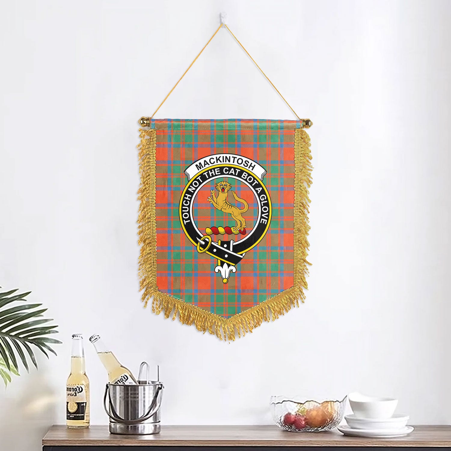 MacKintosh Ancient Tartan Crest Wall Hanging Banner