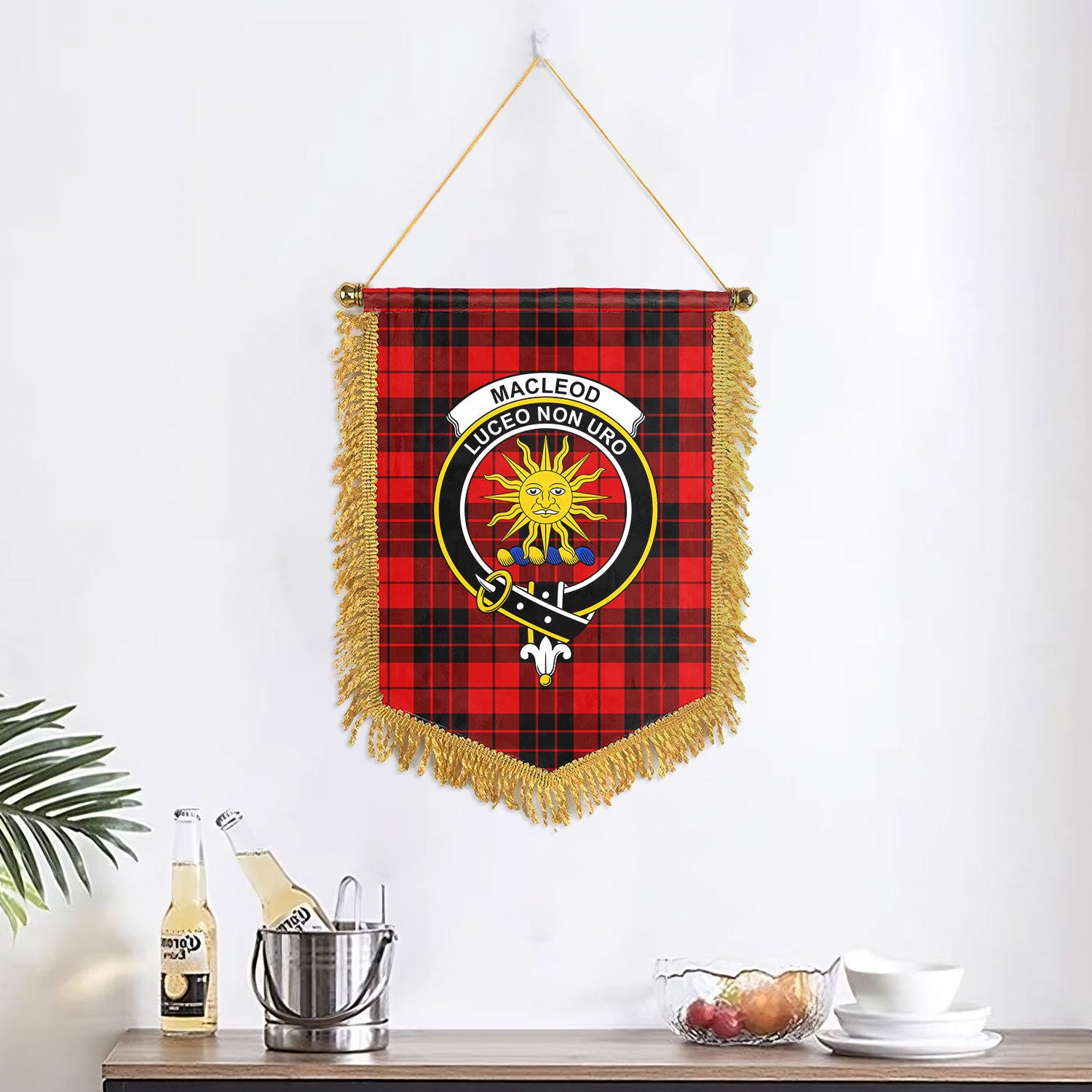 MacLeod of Raasay Tartan Crest Wall Hanging Banner