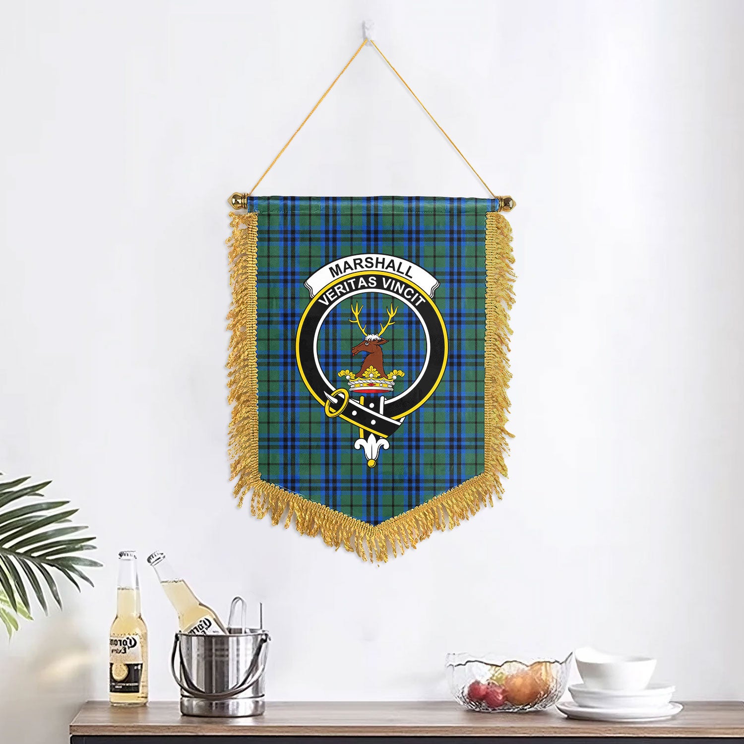 Marshall Tartan Crest Wall Hanging Banner