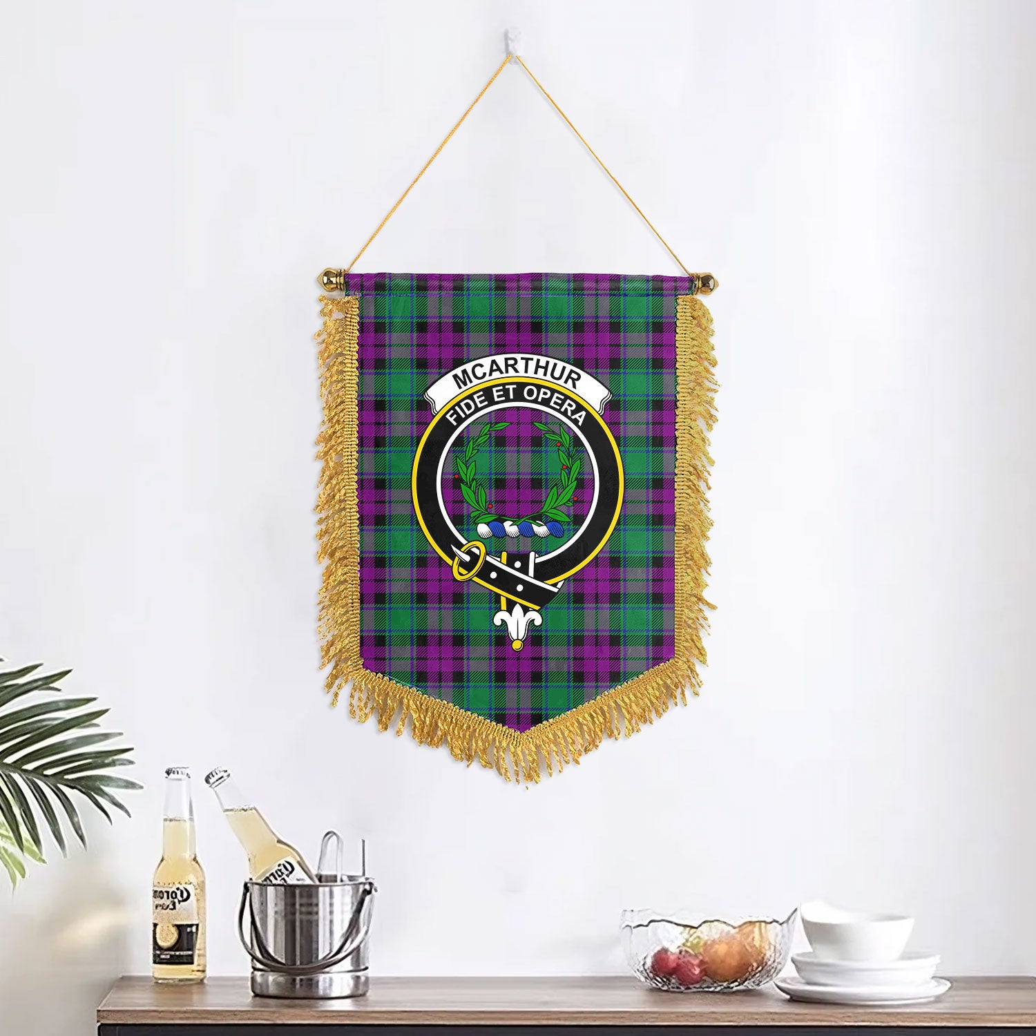 McArthur – Milton Tartan Crest Wall Hanging Banner