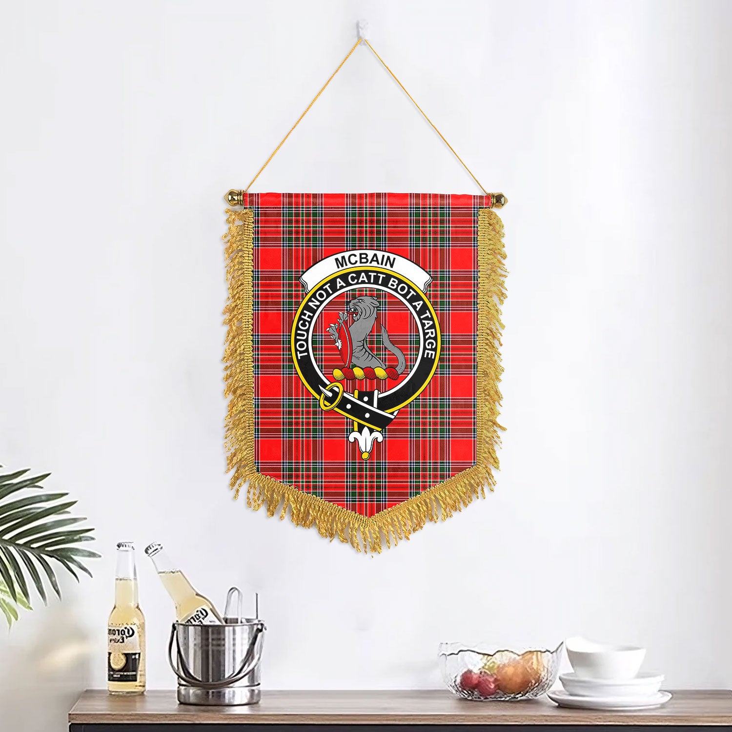 McBain Tartan Crest Wall Hanging Banner