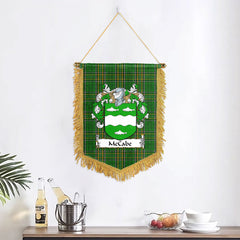 McCabe Tartan Coat of Arms Wall Hanging Banner