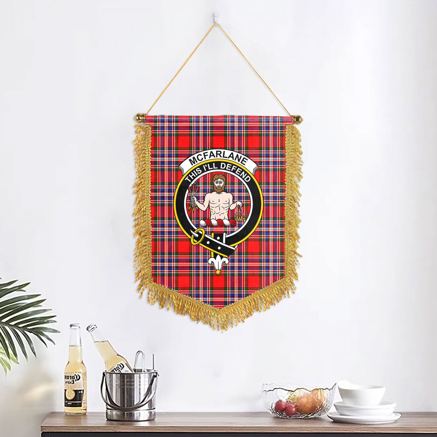 McFarlane Modern Tartan Crest Wall Hanging Banner