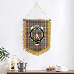 McIntyre Hunting Weathered Tartan Crest Wall Hanging Banner