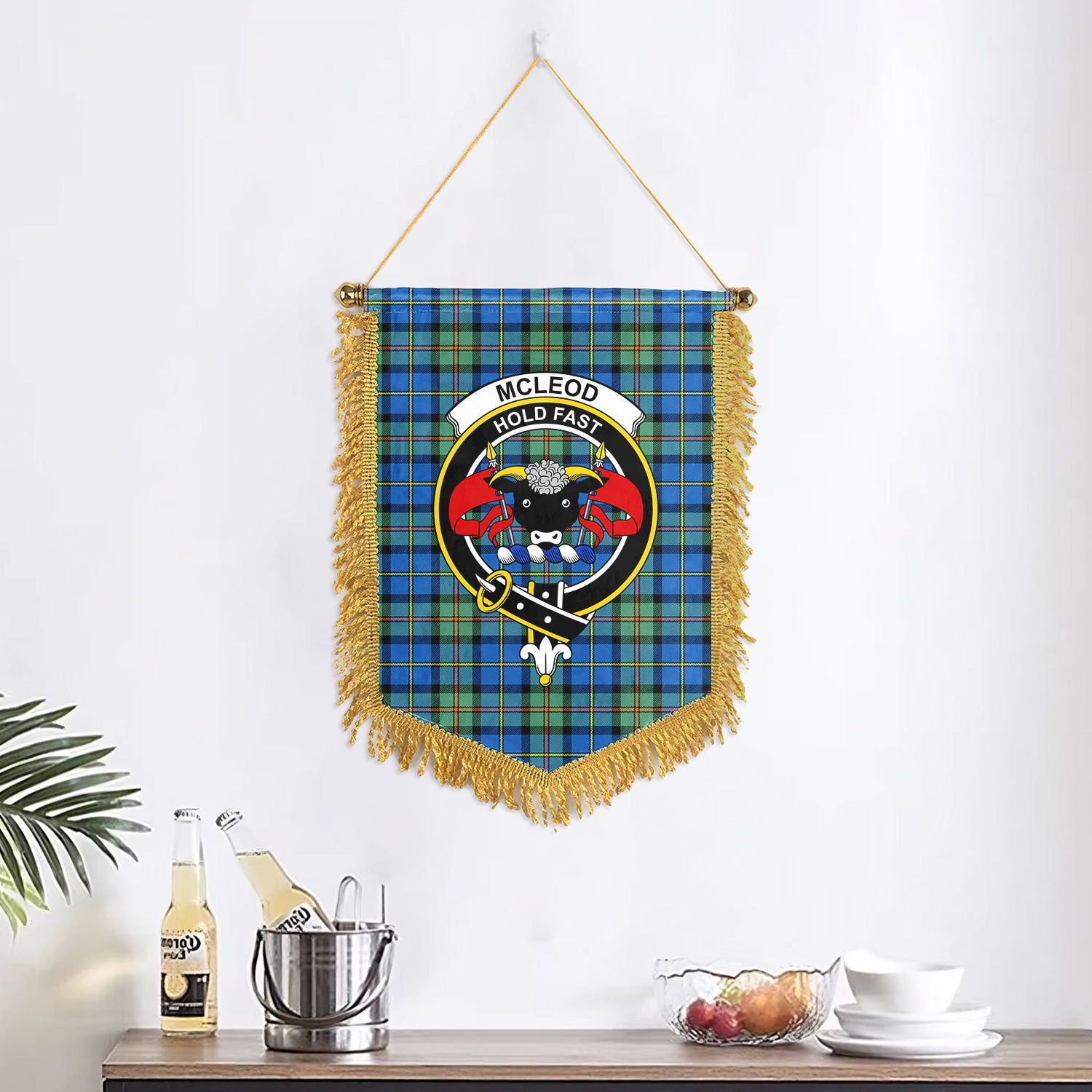 McLeod of Harris Ancient Tartan Crest Wall Hanging Banner