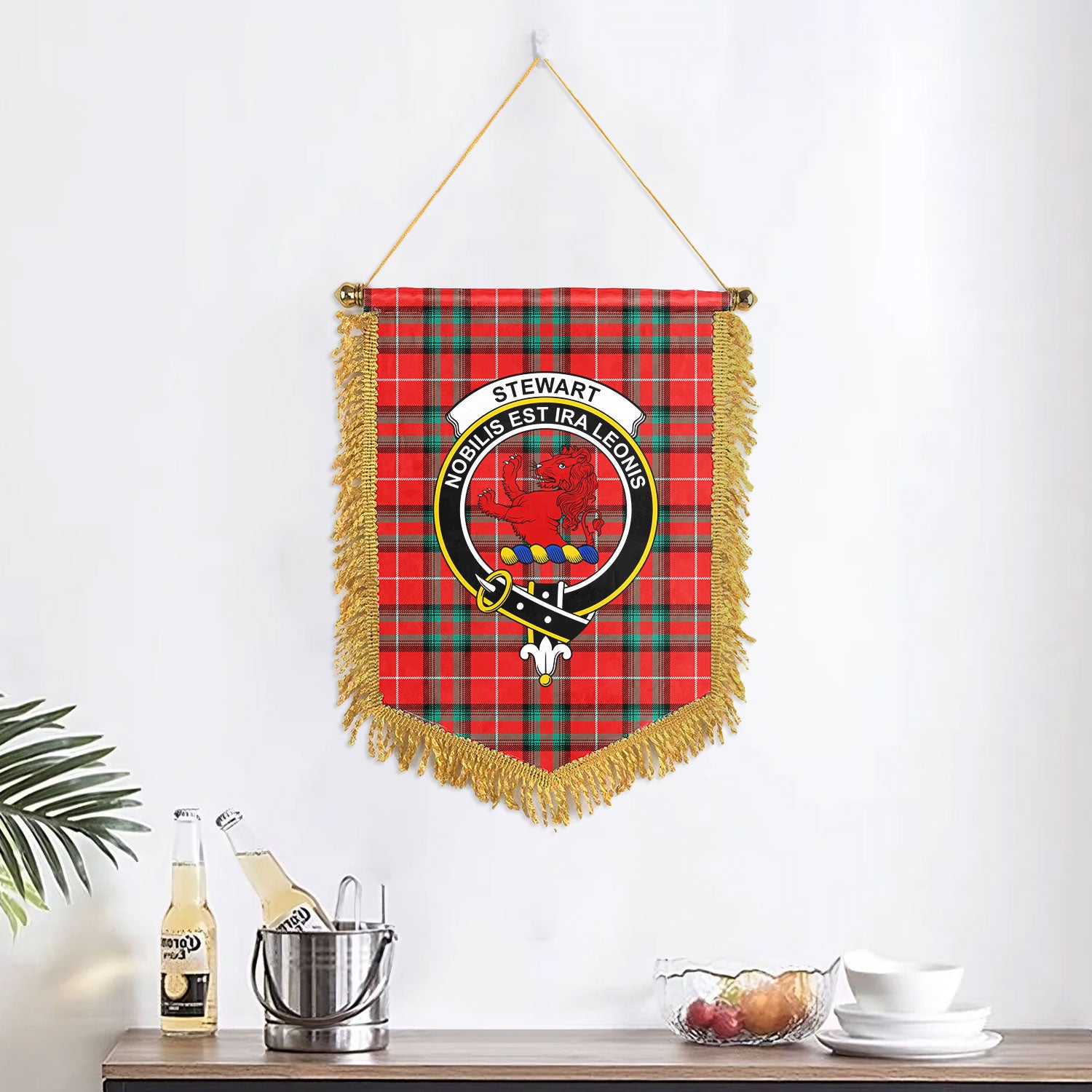 Stewart (Stuart) of Bute Tartan Crest Wall Hanging Banner