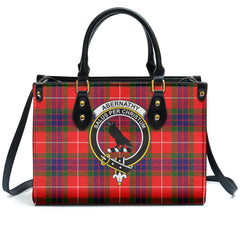 Abernathy Tartan Crest Leather Handbag