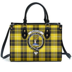 Barclay Dress Modern Tartan Crest Leather Handbag