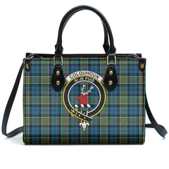 Colquhoun Ancient Tartan Crest Leather Handbag