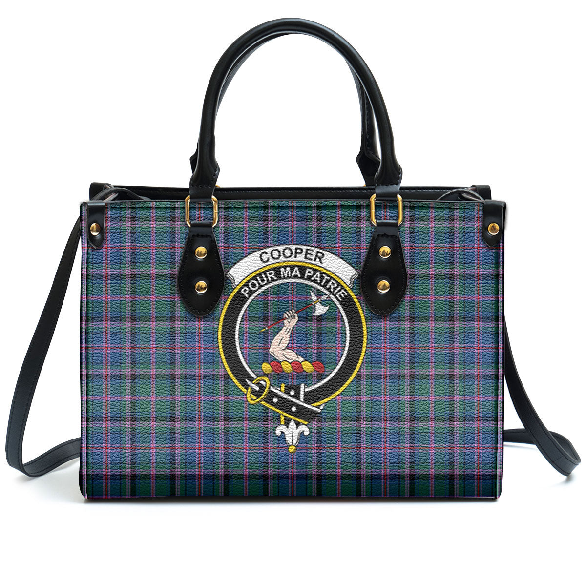 Cooper Ancient Tartan Crest Leather Handbag