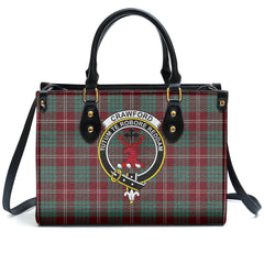 Crawford Modern Tartan Crest Leather Handbag