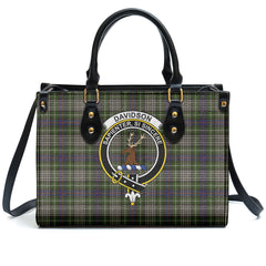 Davidson Tulloch Dress Tartan Crest Leather Handbag