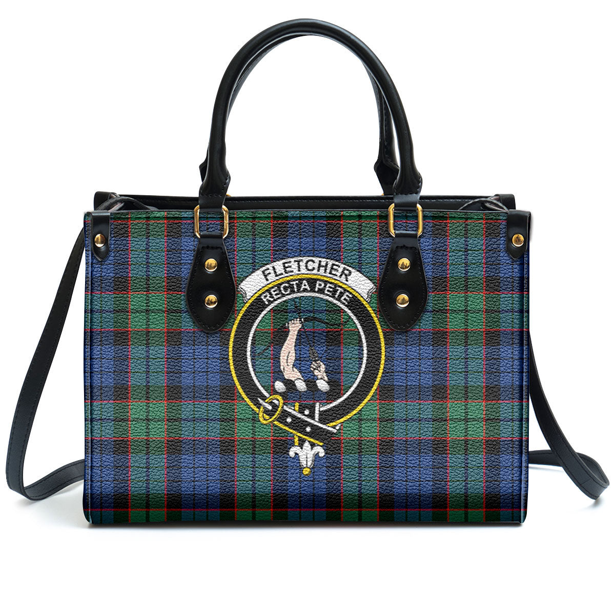 Fletcher Ancient Tartan Crest Leather Handbag