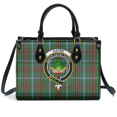 Gayre Tartan Crest Leather Handbag