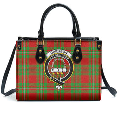 Grierson Tartan Crest Leather Handbag