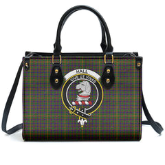 Hall Tartan Crest Leather Handbag