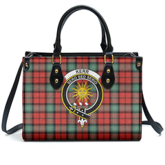 Kerr Ancient Tartan Crest Leather Handbag