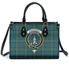 Kirkpatrick Ancient Tartan Crest Leather Handbag