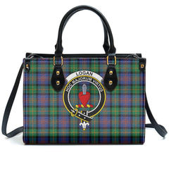 Logan Ancient Tartan Crest Leather Handbag