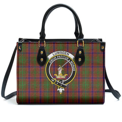 Lumsden Tartan Crest Leather Handbag