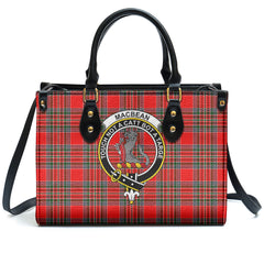 MacBean Tartan Crest Leather Handbag