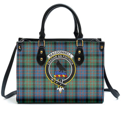 MacDonnell of Glengarry Ancient Tartan Crest Leather Handbag