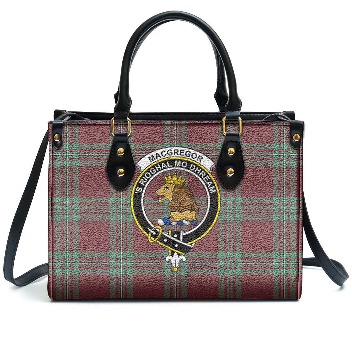 MacGregor Hunting Ancient Tartan Crest Leather Handbag