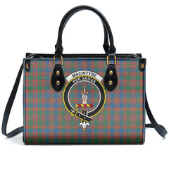 MacIntyre Ancient Tartan Crest Leather Handbag