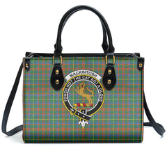 MacKintosh Hunting Ancient Tartan Crest Leather Handbag