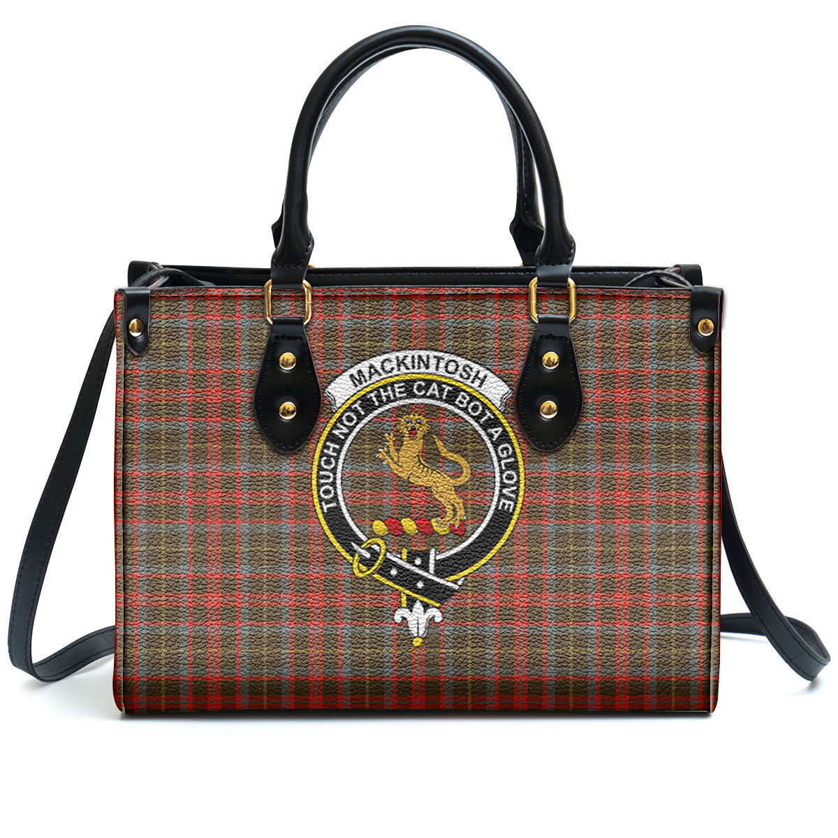 MacKintosh Hunting Weathered Tartan Crest Leather Handbag