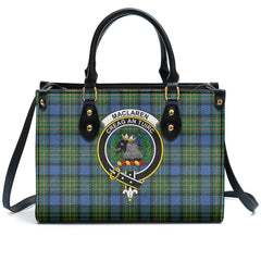 MacLaren Ancient Tartan Crest Leather Handbag