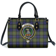 MacLaren Modern Tartan Crest Leather Handbag