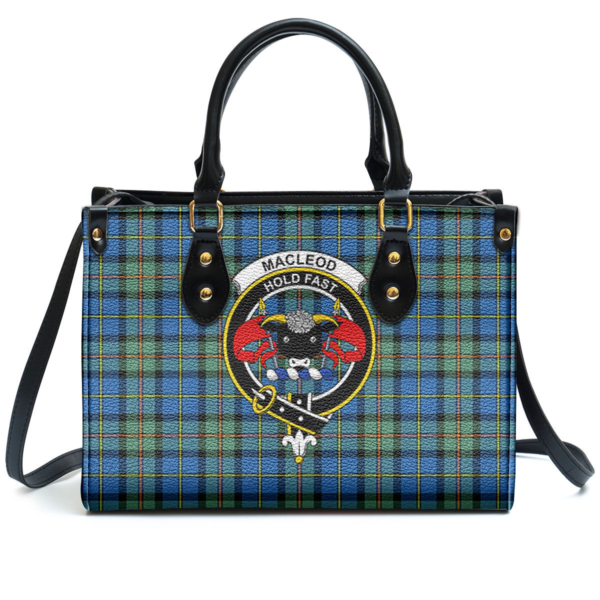 MacLeod of Harris Ancient Tartan Crest Leather Handbag