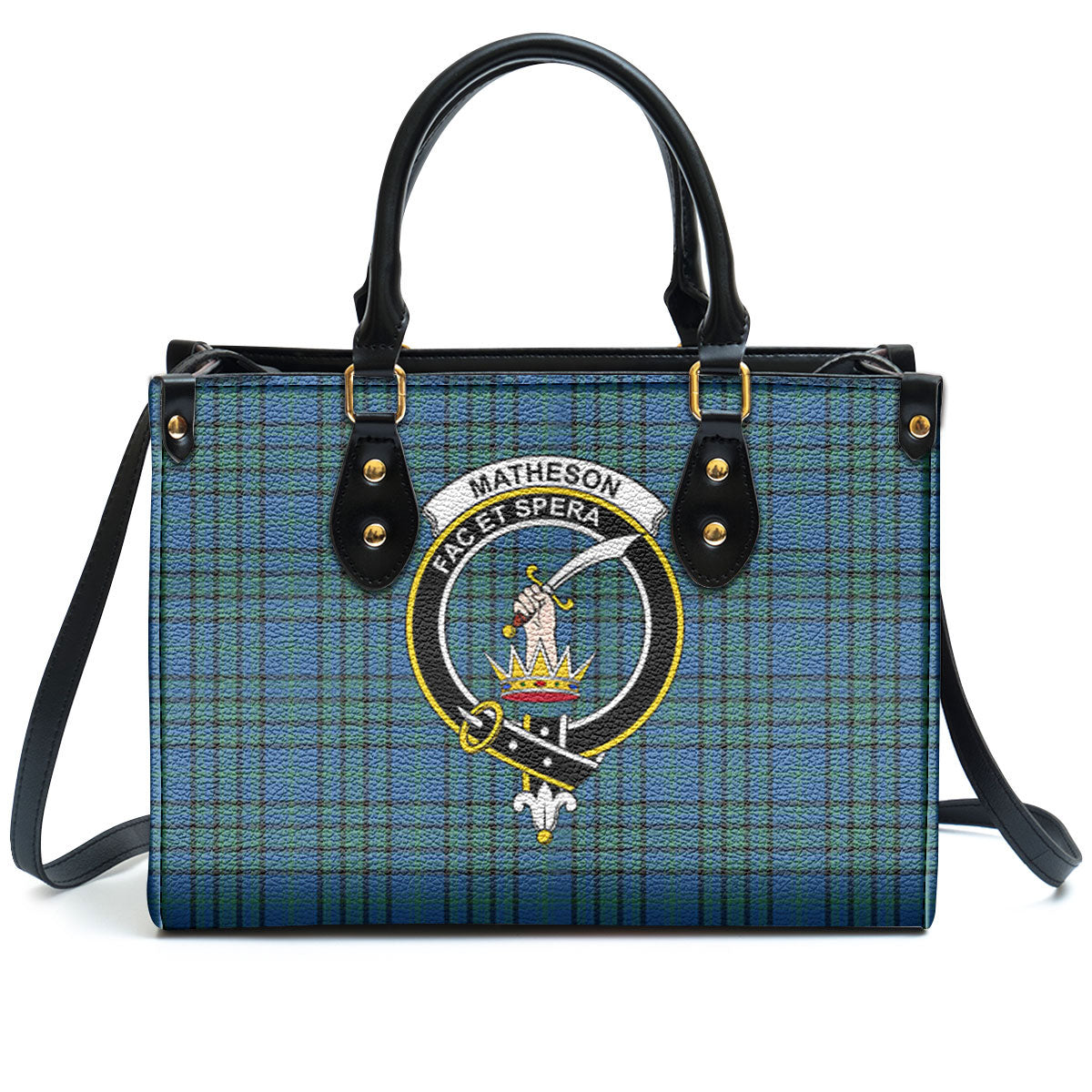 Matheson Hunting Ancient Tartan Crest Leather Handbag