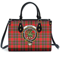 Maule Tartan Crest Leather Handbag