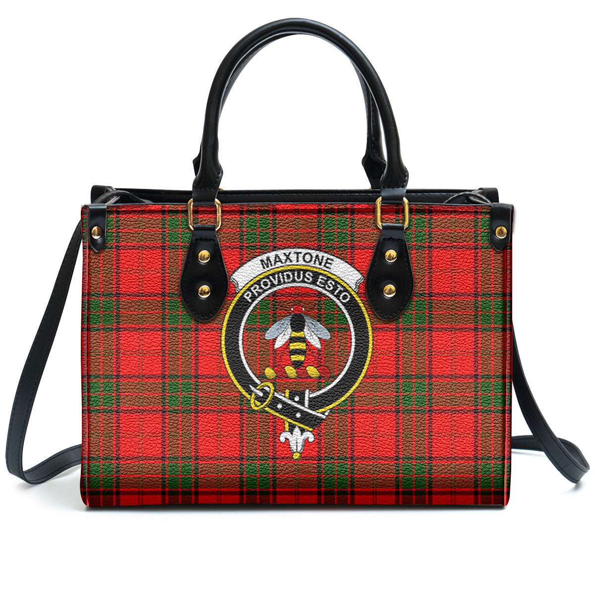 Maxtone Tartan Crest Leather Handbag