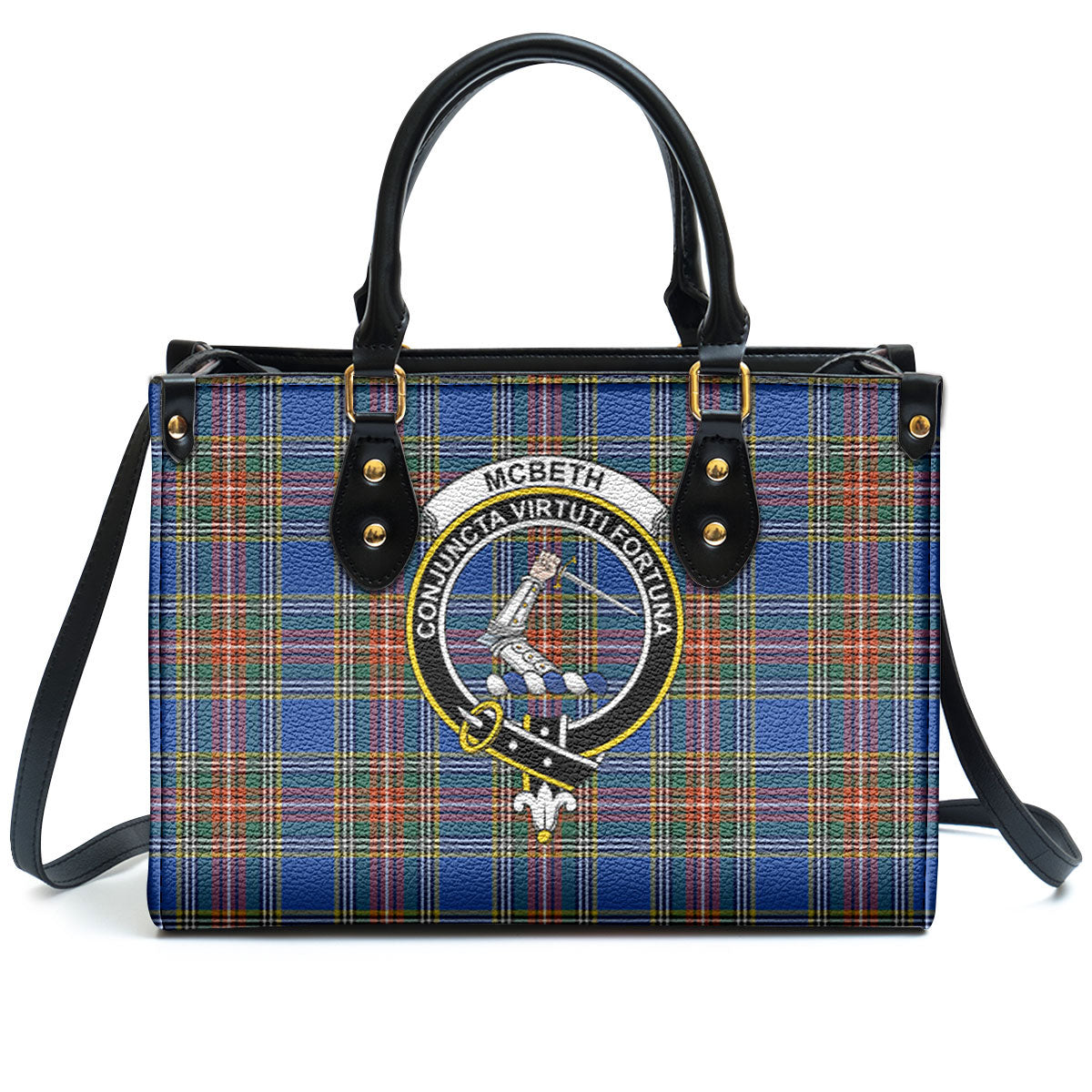 McBeth Ancient Tartan Crest Leather Handbag